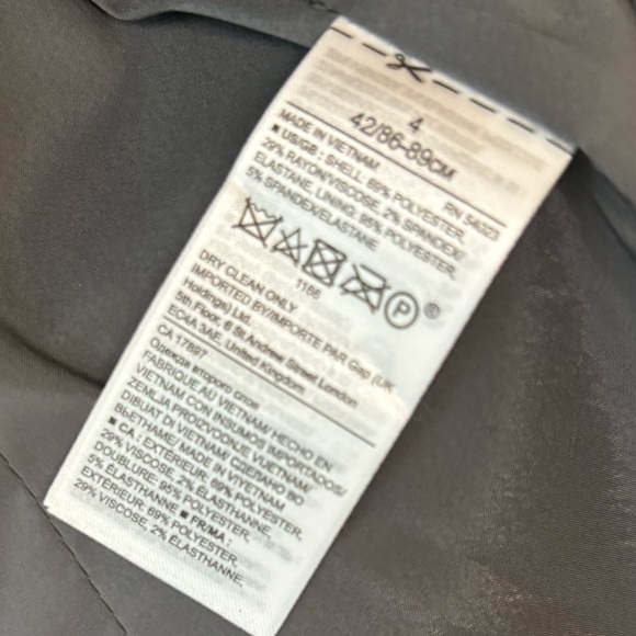 Banana Republic Long and Lean Gray Blazer Stand Collar - Picture 10 of 11